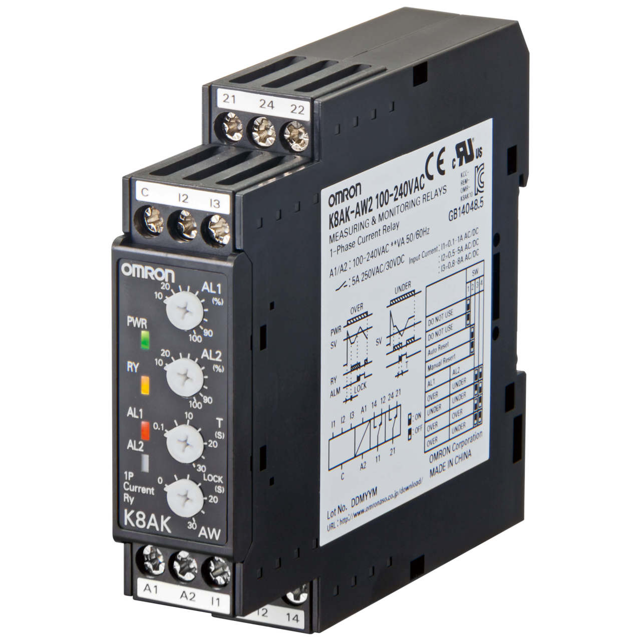 Omron İzleme Rölesi K8AK-AS3 100-240VAC
