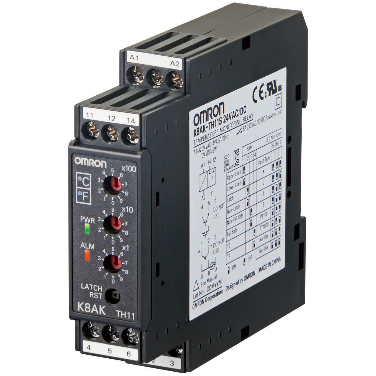 Omron İzleme Rölesi K8AK-TH12S 24VAC/DC